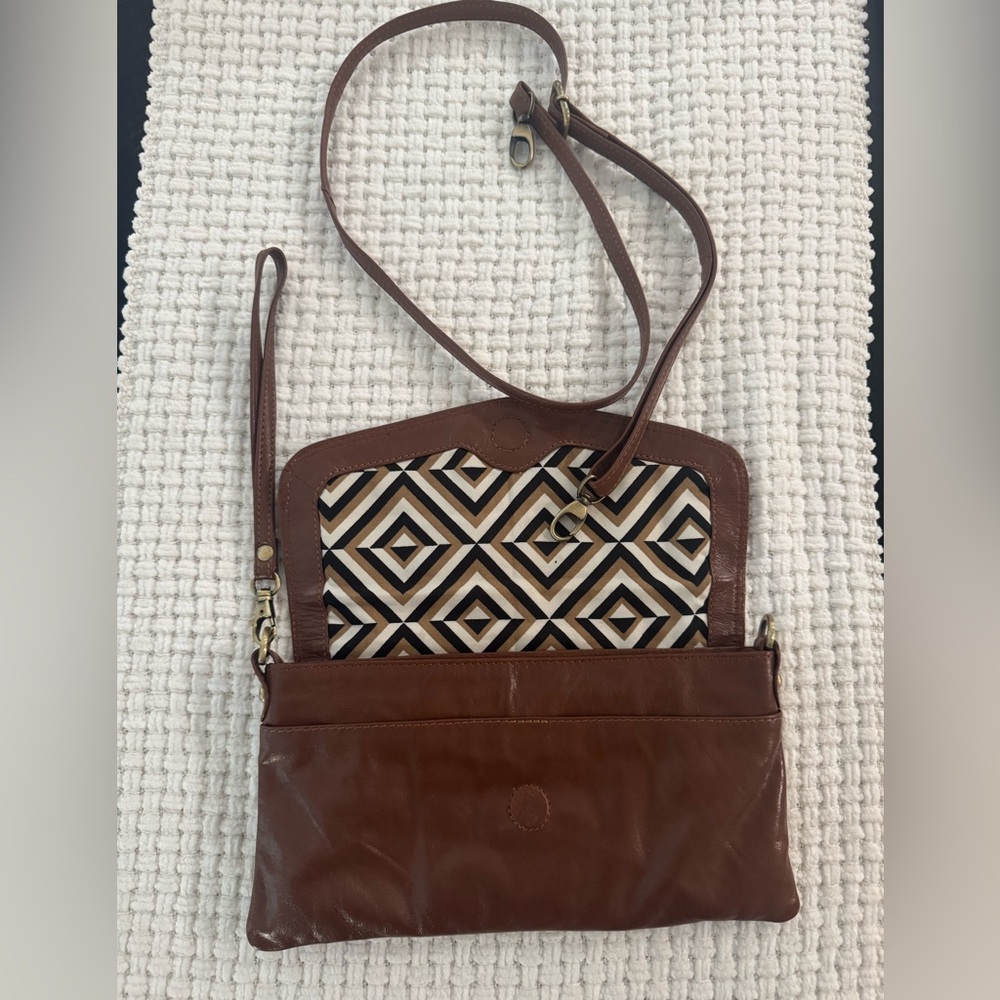 Latico Rich Brown Leather Crossbody Bag